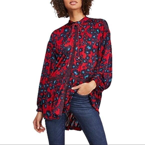 Free People Love Letter Printed Tunic Top in the Size Small - Picture 2 of 9